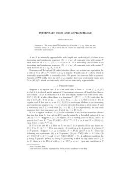 INTERNALLY CLUB AND APPROACHABLE A set N is