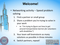 Identify Strengths and Needs - National Service Inclusion Project