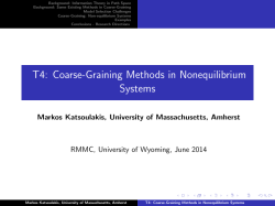 Coarse-Graining Methods in Nonequilibrium Systems