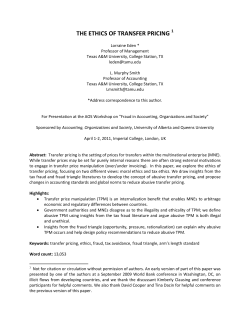 The Ethics of Transfer Pricing