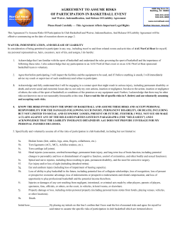 agreement to assume risks of participation in