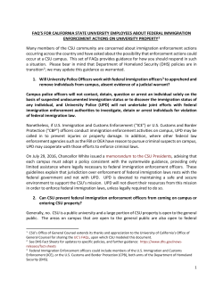 FAQ`s for California State University Employees About Federal