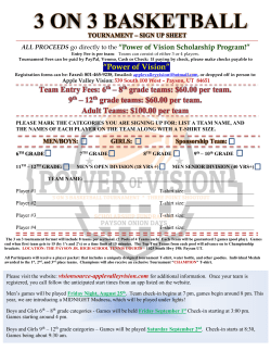 12th grade teams: $60.00 per team. Adul