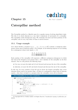 Caterpillar method