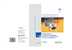 Tackling youth employment challenges: An overview of possible