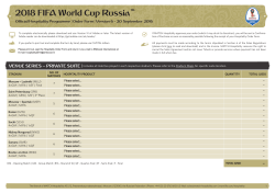 Order form Venue, Final Round and Team Specific Series