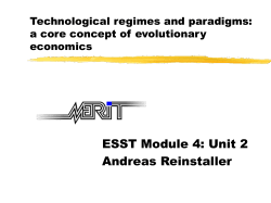 Technological regimes, trajectories, lock