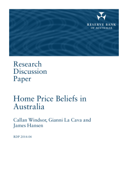 Home Price Beliefs in Australia