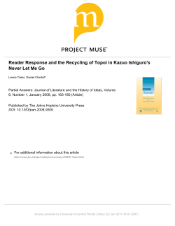 Reader Response and the Recycling of Topoi in Kazuo