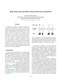 Single Image Super-Resolution using Gaussian Process Regression