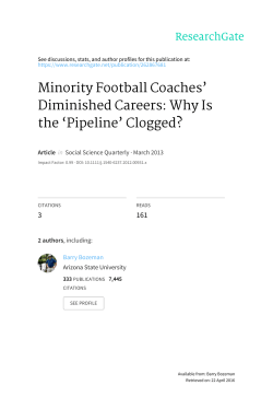 Minority Football Coaches` Diminished Careers