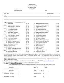 Harmony Riders Shetler Road Parish, N.Y. All Pleasure Show June