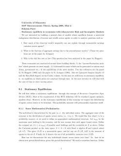 0.1 Stationary Equilibrium