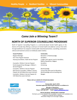 Come Join a Winning Team!! - North of Superior Programs