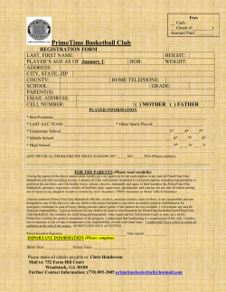 Primetime Registration Form