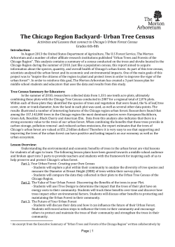 The Chicago Region Backyard- Urban Tree