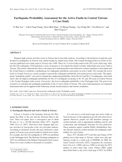 Earthquake Probability Assessment for the Active Faults in Central