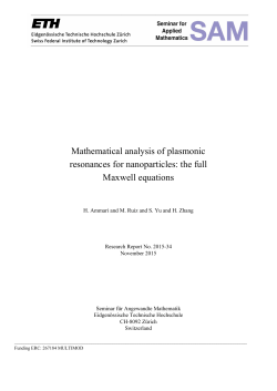Mathematical analysis of plasmonic resonances for nanoparticles