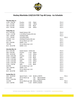 Top-40 Camp Ice Schedule