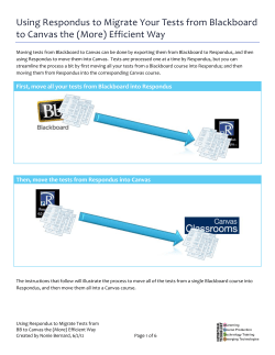Using Respondus to Migrate Your Tests from Blackboard
