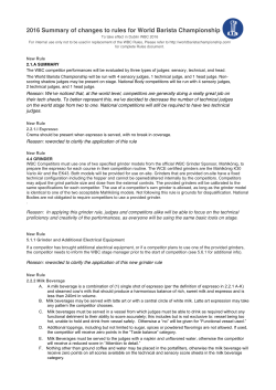 2016 Summary of WBC Rule Changes