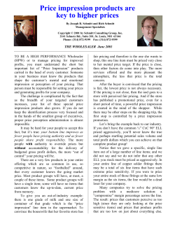 Price impression products are key to higher prices