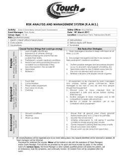 Risk Reduction Strategies