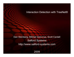 Interaction Detection With TreeNet Boosted Tree