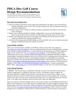 PDGA Course Design Guides March 2014