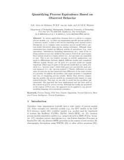Quantifying Process Equivalence Based on Observed Behavior