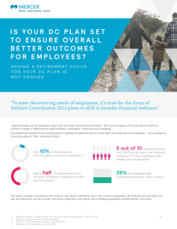 is your dc plan set to ensure overall better outcomes for employees?
