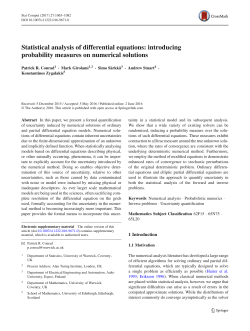 Statistical analysis of differential equations: introducing probability