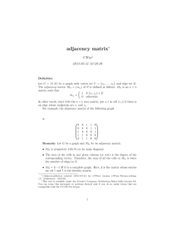 adjacency matrix