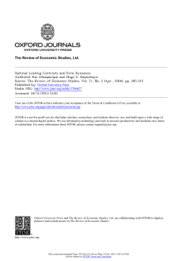 Optimal Lending Contracts and Firm Dynamics