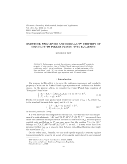 EXISTENCE, UNIQUENESS AND REGULARITY PROPERTY OF