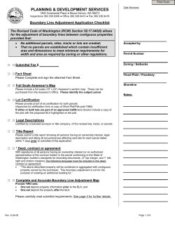 Boundary Line Adjustment