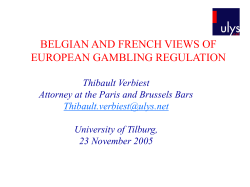 belgian and french views of european gambling regulation