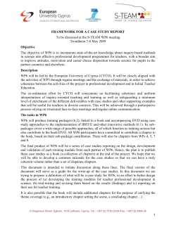 framework for a case study report