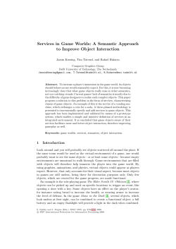 Services in Game Worlds: A Semantic Approach to Improve Object