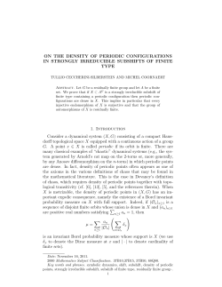 ON THE DENSITY OF PERIODIC CONFIGURATIONS IN