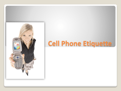 Cell Phone Etiquette