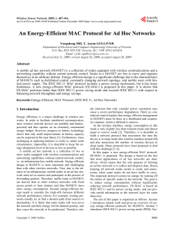 An Energy-Efficient MAC Protocol for Ad Hoc Networks