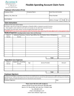 Flexible Spending Account Claim Form