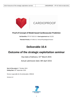 Outcome of the strategic exploitation seminar