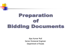 BIDDING DOCUMENT Contract Forms Contract Forms