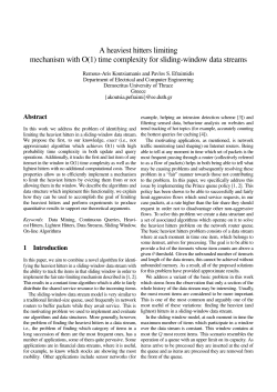 A heaviest hitters limiting mechanism with O(1) time complexity for