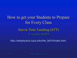 How to get your Students to Prepare for Every Class