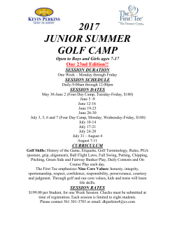 lesson gift certificate - The First Tee of the Treasure Coast