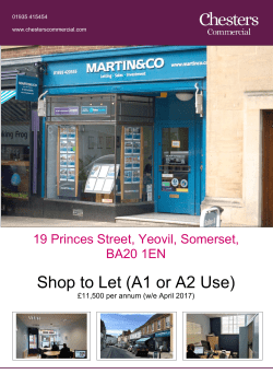 Shop to Let (A1 or A2 Use)