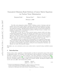 Guaranteed Minimum-Rank Solutions of Linear Matrix Equations via